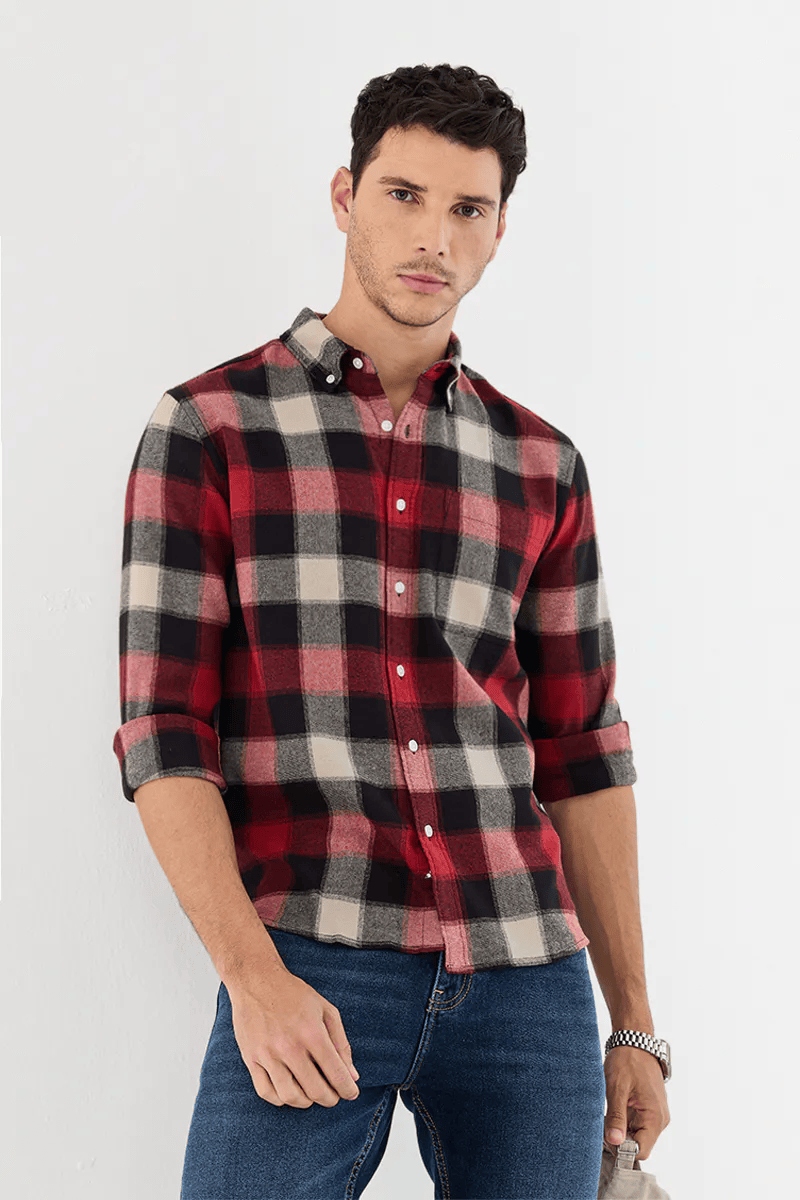 100% Cotton Regular Fit Checks Shirt